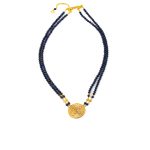 Spiral Necklace with stones - Sterling silver gold plated - Image 2