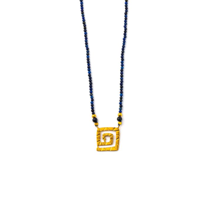 Stone necklace with Meander Symbol - Image 1