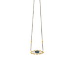 Chain Necklace with a Colored Evil Eye – 925 Sterling Silver