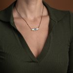 Chain Necklace with a Colored Evil Eye – 925 Sterling Silver - Image 2