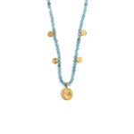 Sterling Silver Chain Necklace with Drop Goddess Athena Coin