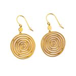 Spiral Dangle Earrings in Sterling Silver and Gold Plated - Image 2