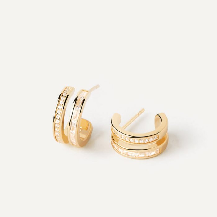 PD PAOLA Bianca Double Band Hoops Earrings - Image 1
