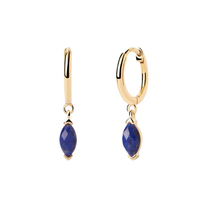 PDPAOLA Lapis Lazuli Nomad Hoops Earrings - Image 1