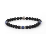 Greek Key Bracelet with Onyx – 925 Sterling Silver