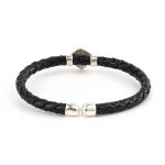 Meander Leather Bracelet - 925 Sterling Silver - Image 3