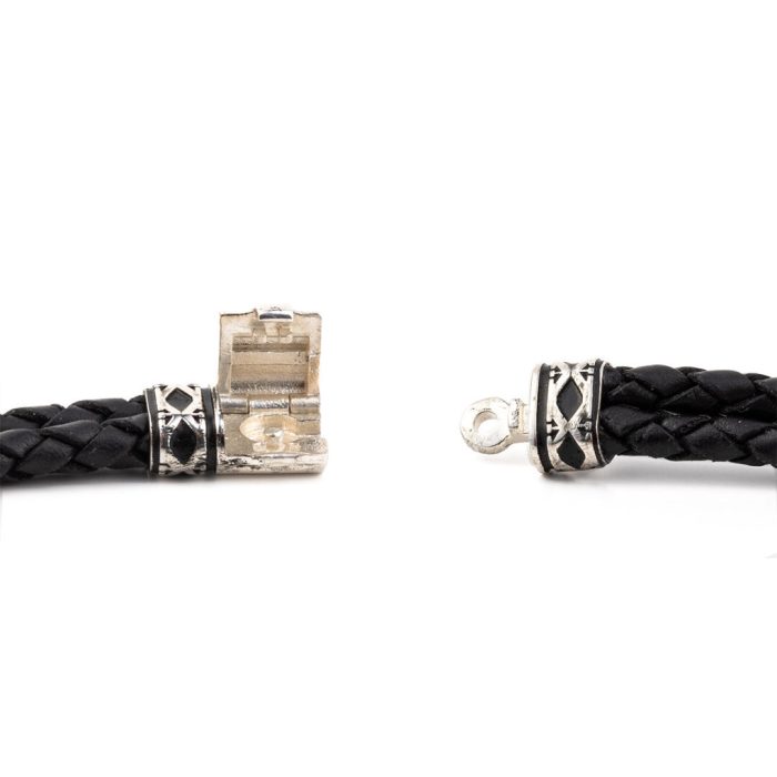 Meander Leather Bracelet – 925 Sterling Silver - Image 5