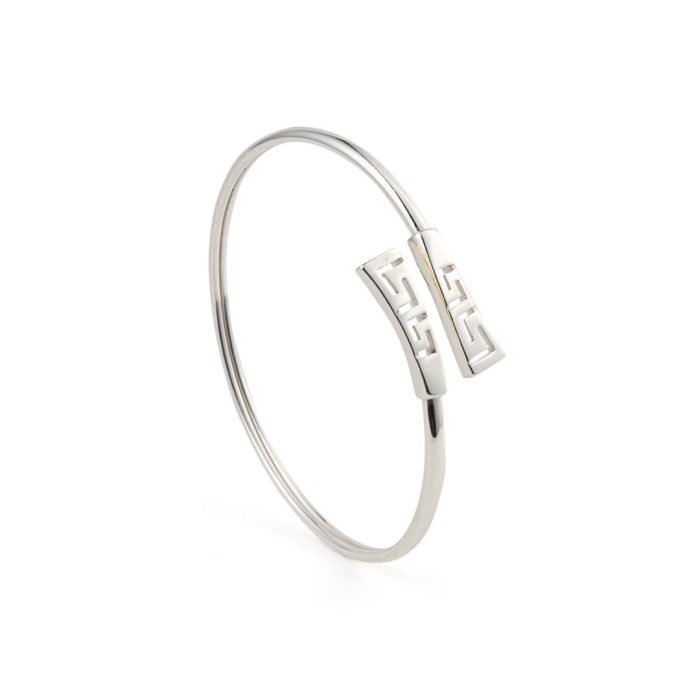 Greek Key Hinge Bracelet in 925 Sterling Silver - Image 2