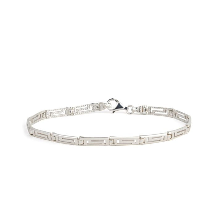 Meandros Link Bracelet 925 Sterling Silver