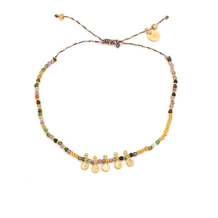 Βραχιόλι με Tourmalines – Ασήμι 925 Επιχρυσωμένο - Image 1