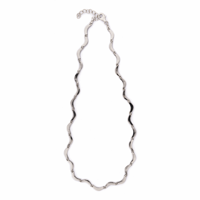 Sterling Silver and Blue Opal Necklace - Image 2