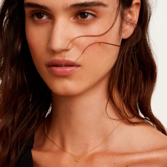 PD Paola Olive Heart Necklace Gold - Image 4