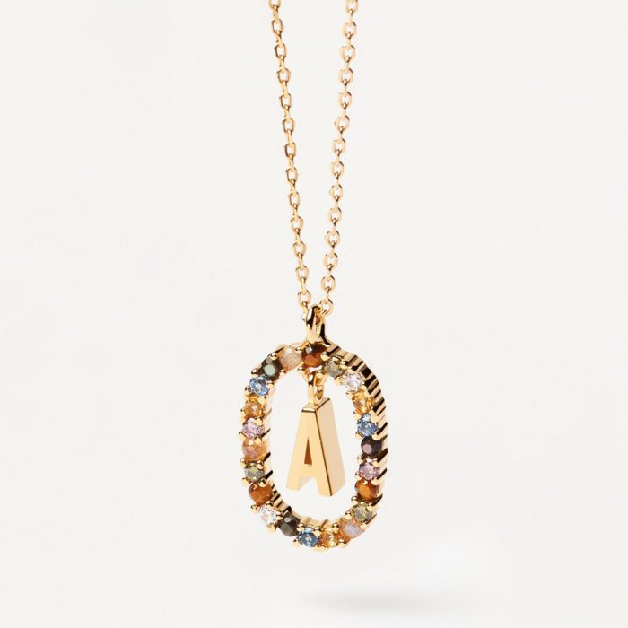PD Paola Letter A Necklace - 18k Gold plating - Image 3