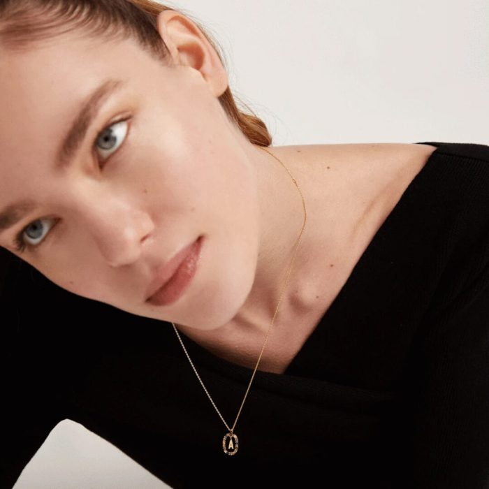 PD Paola Letter A Necklace - 18k Gold plating - Image 7