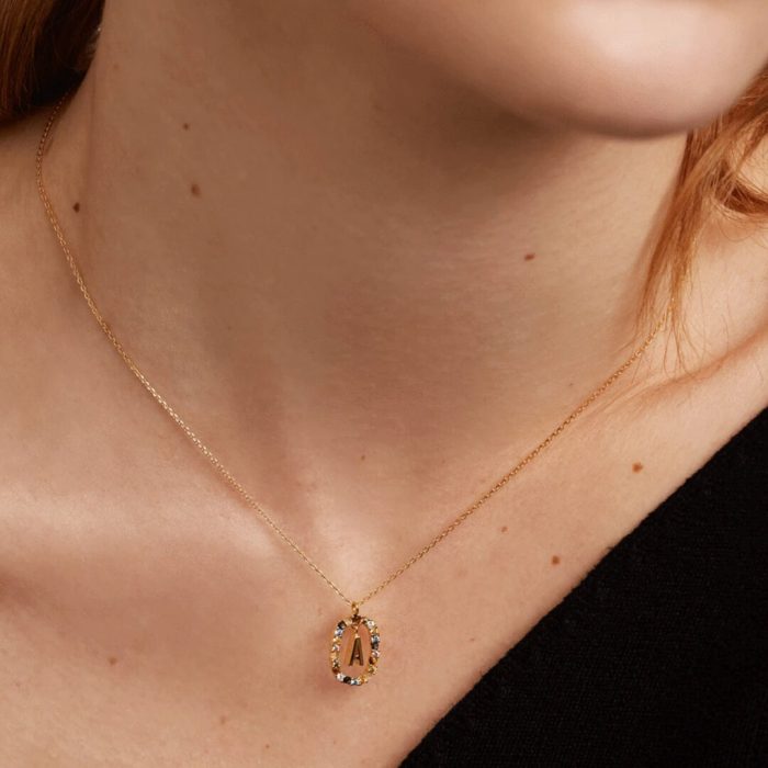 PD Paola Letter A Necklace - 18k Gold plating - Image 8