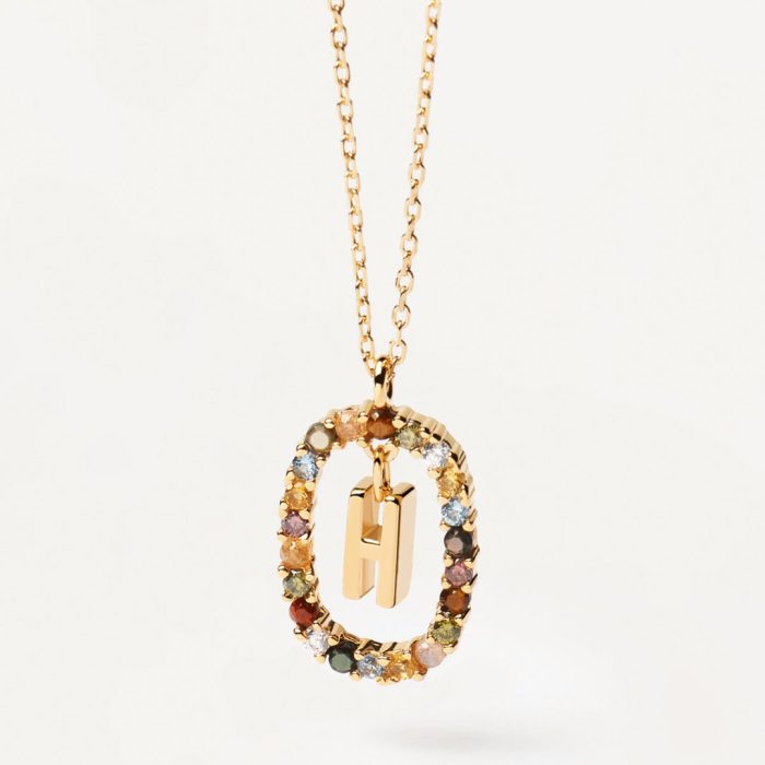 PD Paola Letter H Necklace - 18k Gold plating - Image 3