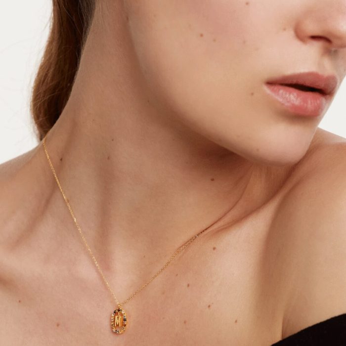 PD Paola Letter M Necklace - 18k Gold plating - Image 4