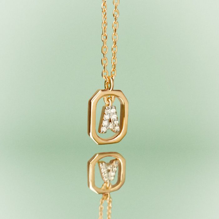 PD Paola Mini Letter A Necklace - Image 3
