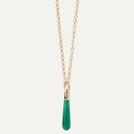 PDPAOLA Green Aventurine Large Drop Pendant