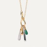 PD PAOLA Green Aventurine Drop Pendant