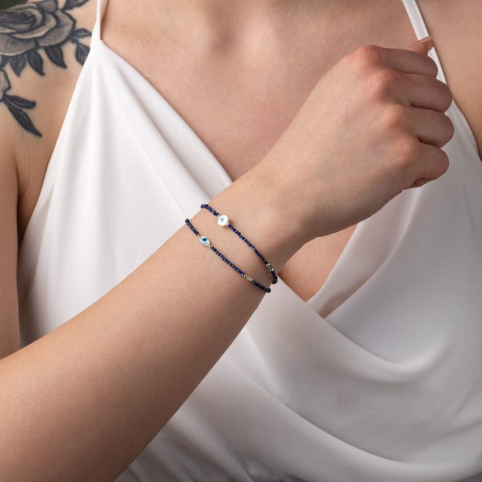 Evil Eye Lapis Bracelet - Image 2