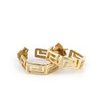 Meander Polygon Earrings - 14K Gold - Image 2