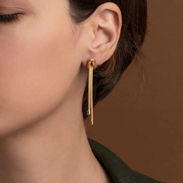 Knot Earrings Gold Plated - Image 2