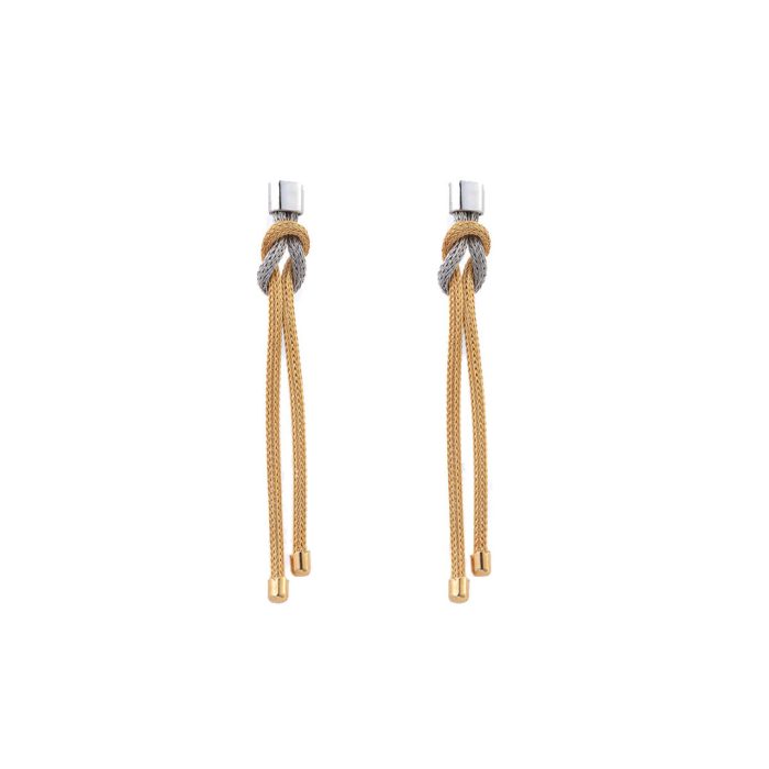 Knot Earrings Gold Plated and Sterling Silver - Image 1