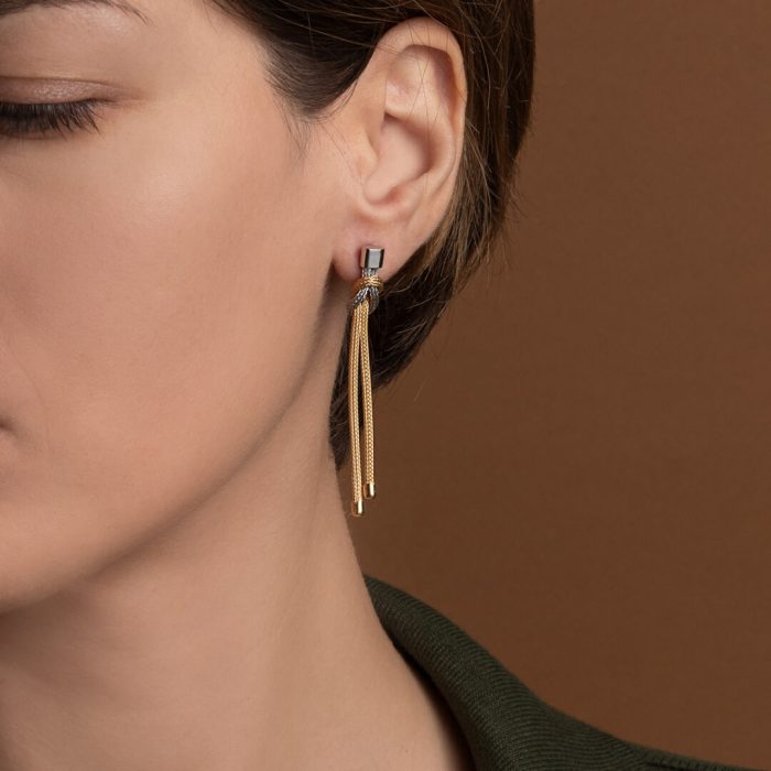 Knot Earrings Gold Plated and Sterling Silver - Image 2