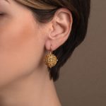 Kallisto Round Earrings Gold plated silver 925 - Image 2