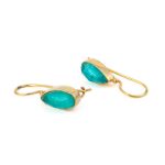 Amazonite Gold Earrings - Image 2