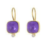 Amethyst Square Dangle Earrings