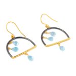 Blue Topaz Jingle bell Earrings - Image 2