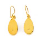 Sterling Silver Gold Plated Sodalite Dangle Earrings - Image 3