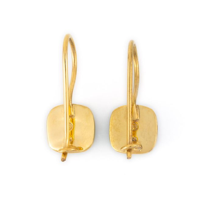 Amazonite Doublet Earrings - Sterling Silver and Gold Plated - Image 3