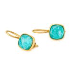 Amazonite Doublet Earrings - Sterling Silver and Gold Plated - Image 2