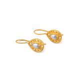 Pearl Drop Earrings - 925 Sterling Silver and Gold Plated