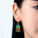 Pariba Dangle Earrings - Sterling Silver and Gold Plated - Image 2