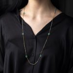 Apatite Gemstone Necklace - 925 Sterling Silver and Gold Plated - Image 2