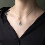 Glass Engaving Necklace - 925 Sterling Silver and Gold Plated - Image 2
