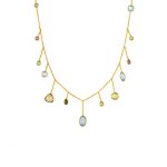 Blue Topaz and Tourmaline Necklace