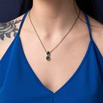 925 Sterling Silver and Gold Plated London Blue Topaz Necklace - Image 2
