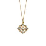 Blue Topaz Flower Necklace
