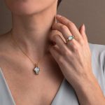 Blue Topaz Square Ring - 925 Sterling Silver and Gold Plated - Image 2