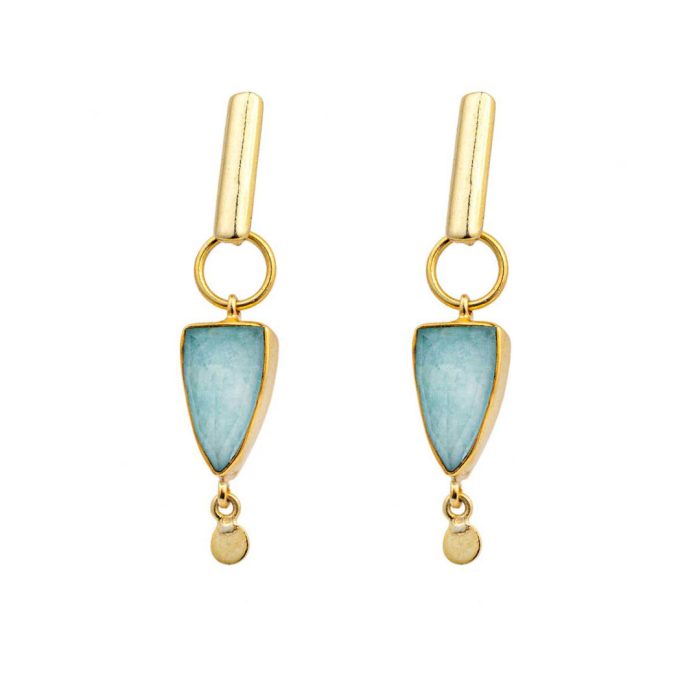 Amazonite Drop Earrings - Image 1
