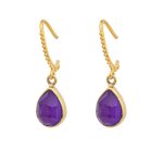 Amethyst Teardrop Earrings