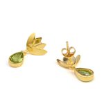 Peridot Tulip Earrings - Image 3