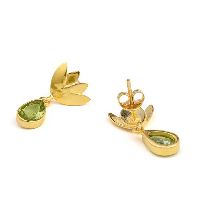 Peridot Tulip Earrings - Image 3