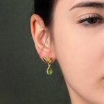 Peridot Tulip Earrings - Image 2