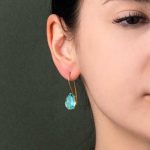 Blue Quartz Earrings - Silver 925 - Image 2